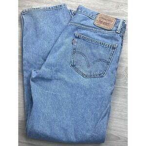 Levis 550 Relaxed Fit Vintage Y2K Jeans Men 34x32 Straight Blue Distressed